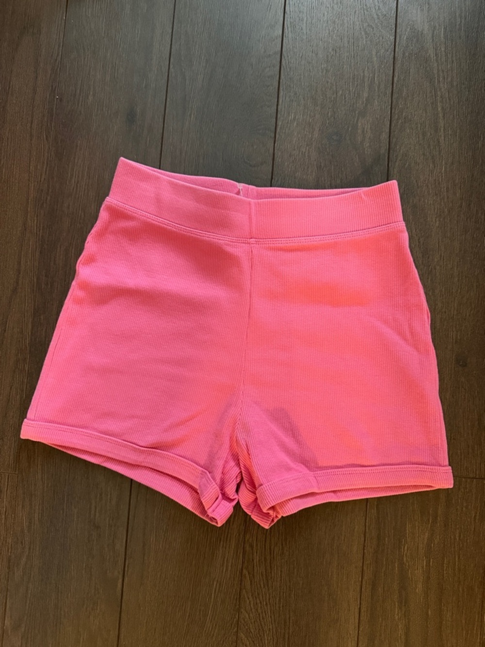 Zara pink ribbed hot shorts - Picture 1 of 2